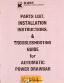 Kurt Manufacturing-Kurt Power Draw Bars, Install - Instructions and Parts Manual Year (1989)-General-01